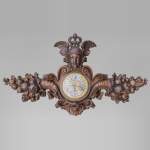 描绘赫尔墨斯以及其标志性神杖的钟表，19世纪末