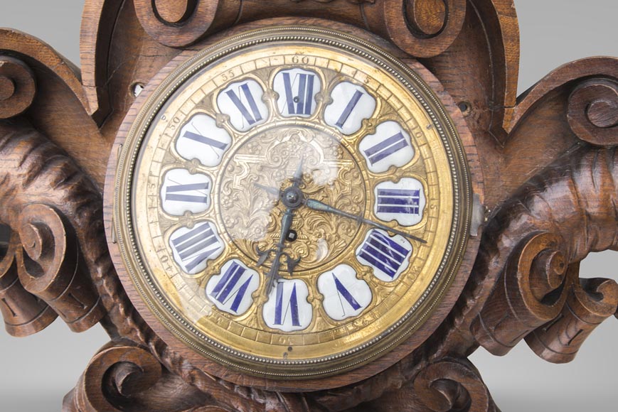 描绘赫尔墨斯以及其标志性神杖的钟表，19世纪末-2
