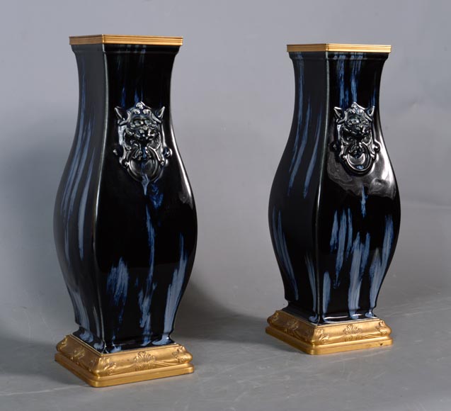 阿尔伯特-欧内斯特·开利-贝勒斯 塞夫尔瓷器制造厂 “景德镇”装饰花瓶 1884-2