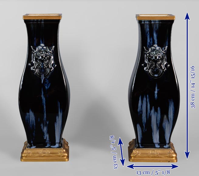 阿尔伯特-欧内斯特·开利-贝勒斯 塞夫尔瓷器制造厂 “景德镇”装饰花瓶 1884-9