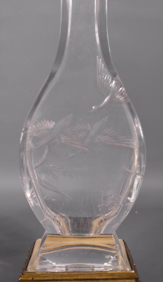 一对日式装饰风格的巴卡拉水晶花瓶-2