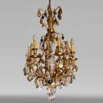 拿破仑三世风格古董彩色水晶吊灯