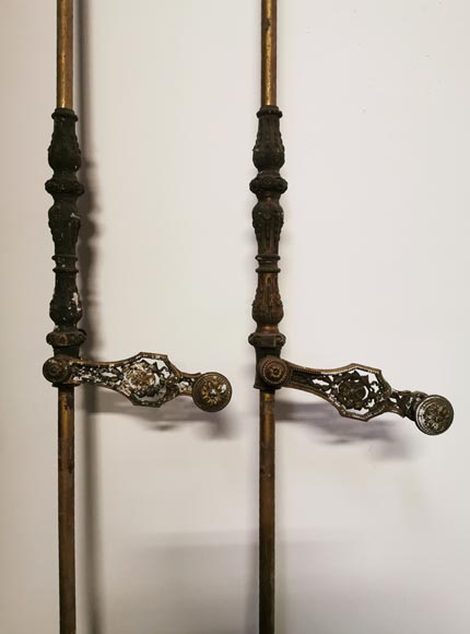 一对铜制长插销，带有签名“St Bricard”，十九世纪中期-2