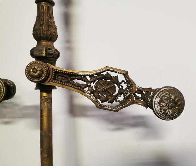 一对铜制长插销，带有签名“St Bricard”，十九世纪中期-4