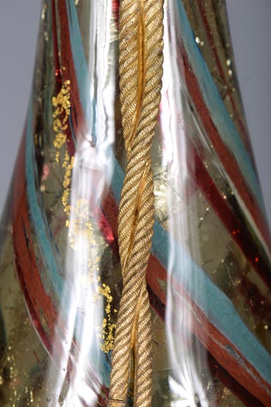 欧内斯特·勒韦尔（Ernest LEVEILLE）-非凡的多彩破碎花纹杯-镀金青铜底座-1890年左右-8