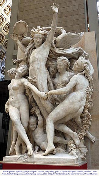 古列尔莫·普吉 （Guglielmo PUGI，1850 - 1915), 白色卡拉拉大理石半身像 《舞蹈天才》 根据让-巴蒂斯特·卡尔波（Jean-Baptiste CARPEAUX）雕塑作品 约1900 年-1
