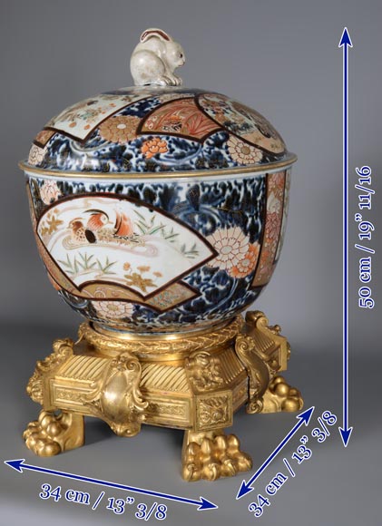 伊万里瓷器（Porcelaine d'Imari），拿破仑三世风格镀金青铜框架-19世纪-12