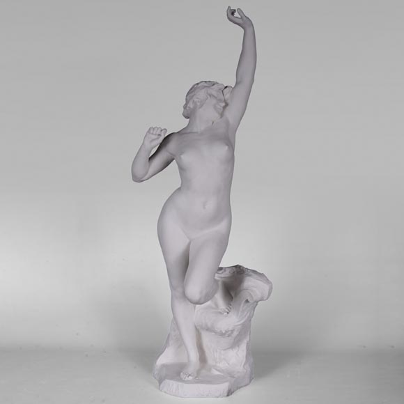 塞夫尔省制造：玛蒂娜多(Matinado)  白瓷造像  复刻雕塑家菲利克斯·查彭蒂埃(Félix CHARPENTIER)大理石作品  1910 -0