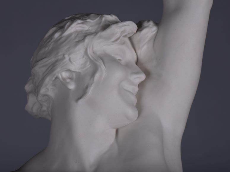 塞夫尔省制造：玛蒂娜多(Matinado)  白瓷造像  复刻雕塑家菲利克斯·查彭蒂埃(Félix CHARPENTIER)大理石作品  1910 -8