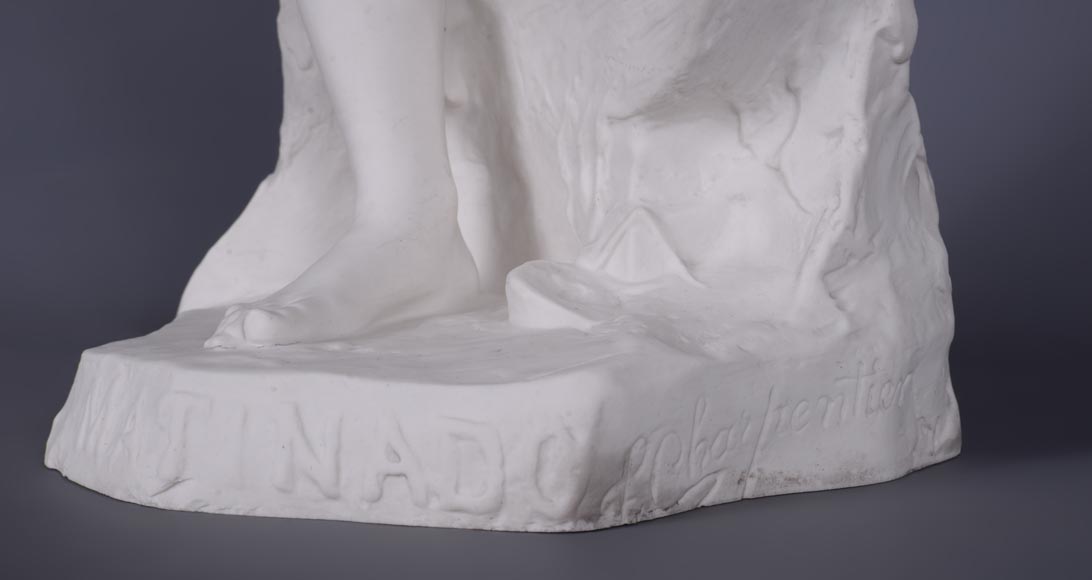 塞夫尔省制造：玛蒂娜多(Matinado)  白瓷造像  复刻雕塑家菲利克斯·查彭蒂埃(Félix CHARPENTIER)大理石作品  1910 -13