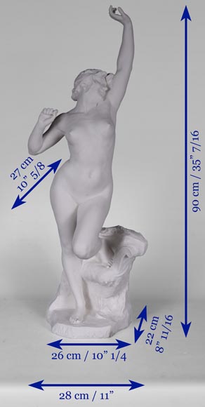 塞夫尔省制造：玛蒂娜多(Matinado)  白瓷造像  复刻雕塑家菲利克斯·查彭蒂埃(Félix CHARPENTIER)大理石作品  1910 -16