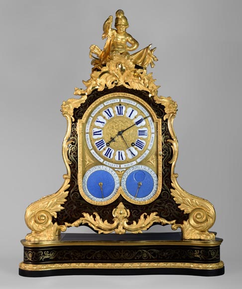 雅克·图雷特（1669-1738） 天文钟摆 安装在布尔镶嵌盒内  考证为阿尔弗雷德·艾曼纽尔·博德雷 (1847-1919) 穆奇公爵收藏-0