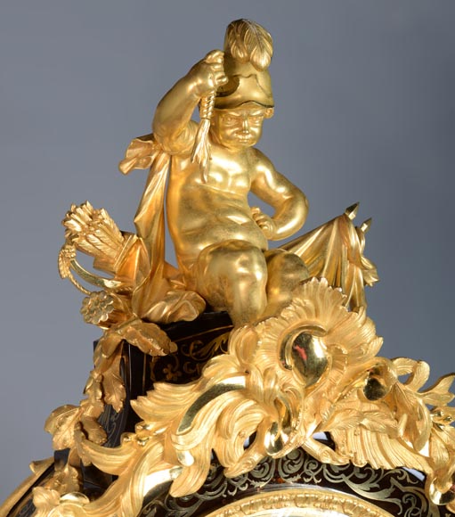 雅克·图雷特（1669-1738） 天文钟摆 安装在布尔镶嵌盒内  考证为阿尔弗雷德·艾曼纽尔·博德雷 (1847-1919) 穆奇公爵收藏-5