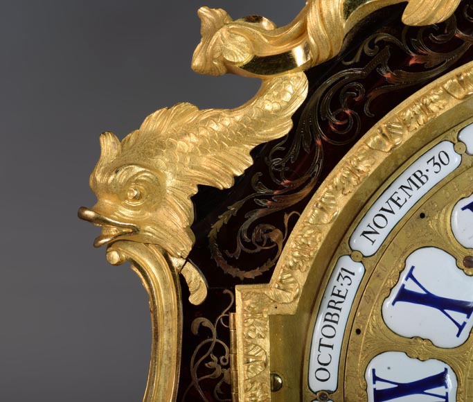 雅克·图雷特（1669-1738） 天文钟摆 安装在布尔镶嵌盒内  考证为阿尔弗雷德·艾曼纽尔·博德雷 (1847-1919) 穆奇公爵收藏-8