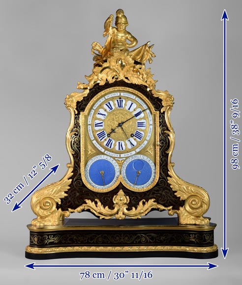 雅克·图雷特（1669-1738） 天文钟摆 安装在布尔镶嵌盒内  考证为阿尔弗雷德·艾曼纽尔·博德雷 (1847-1919) 穆奇公爵收藏-18