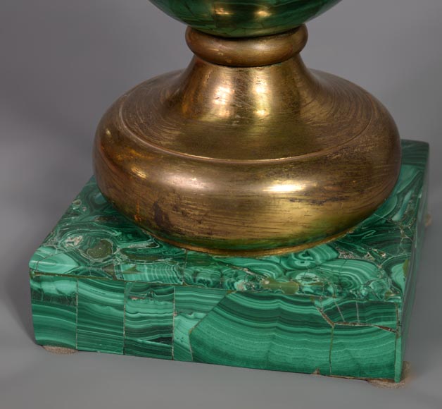 一对镀金青铜孔雀石花瓶，俄罗斯，十九世纪末-7