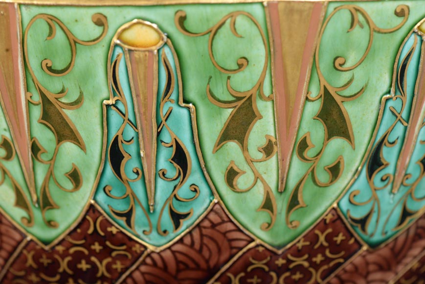 费尔南德.特斯马尔（Fernand THESMAR），中式青铜底座大花瓶，龙型装饰-7