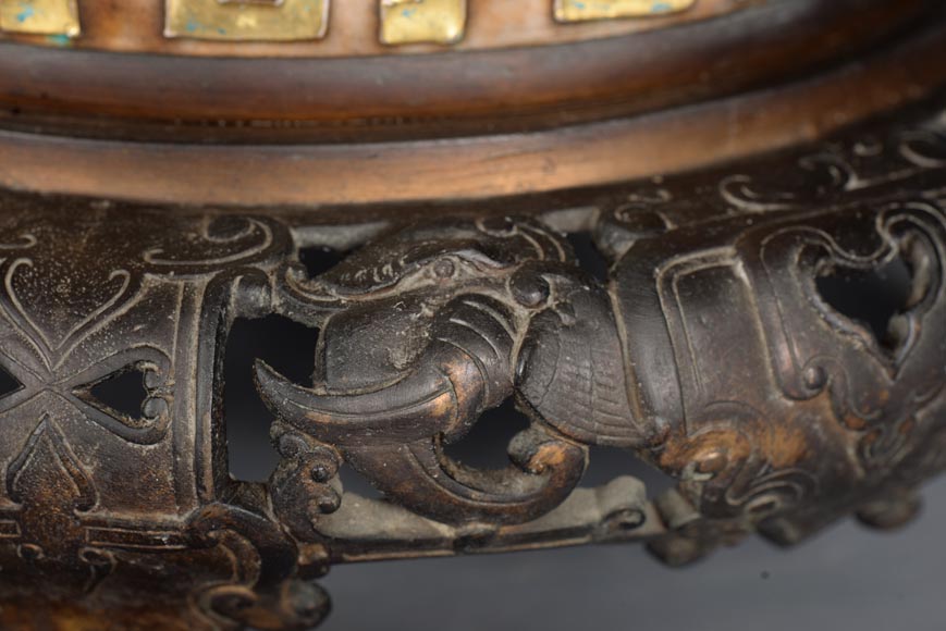 费尔南德.特斯马尔（Fernand THESMAR），中式青铜底座大花瓶，龙型装饰-10
