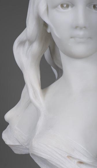 佩德罗·里加尔（Pedro RIGUAL）-克罗伊（Chloé）-白色大理石半身像-1910年左右-5