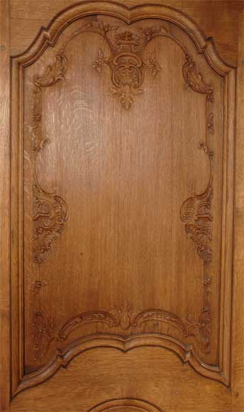 二十世纪初路易十五风格橡木雕刻护墙板-3