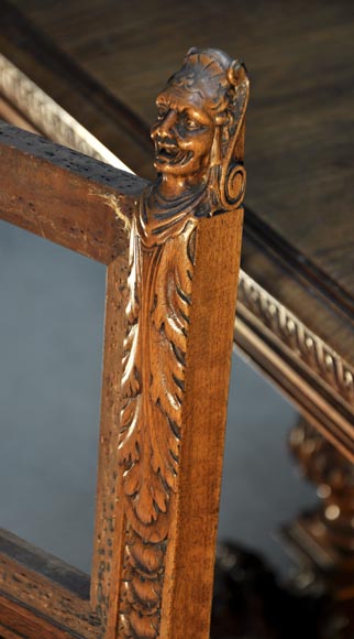 木匠大师威乐(VEROT) - 一套胡桃木雕刻的新文艺复兴风格的餐厅家具-9