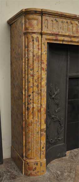 路易十六风格阿勒颇石古典壁炉-2