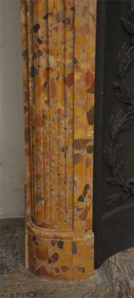 路易十六风格阿勒颇石古典壁炉-3