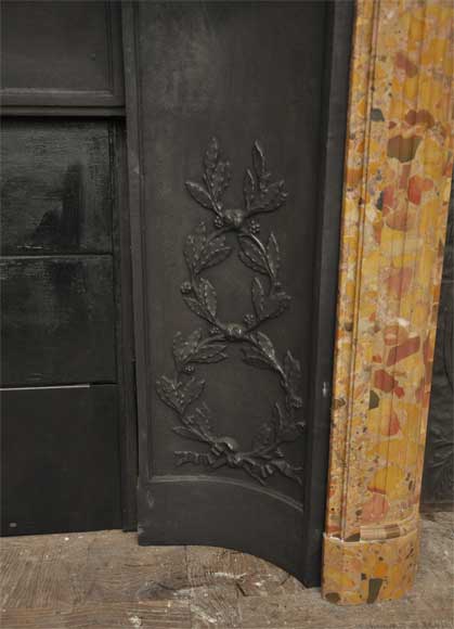 路易十六风格阿勒颇石古典壁炉-6