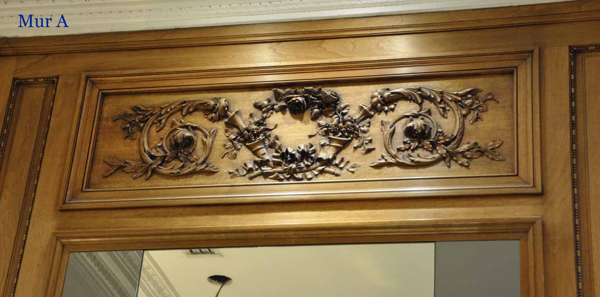路易十六风格胡桃木护壁板-2