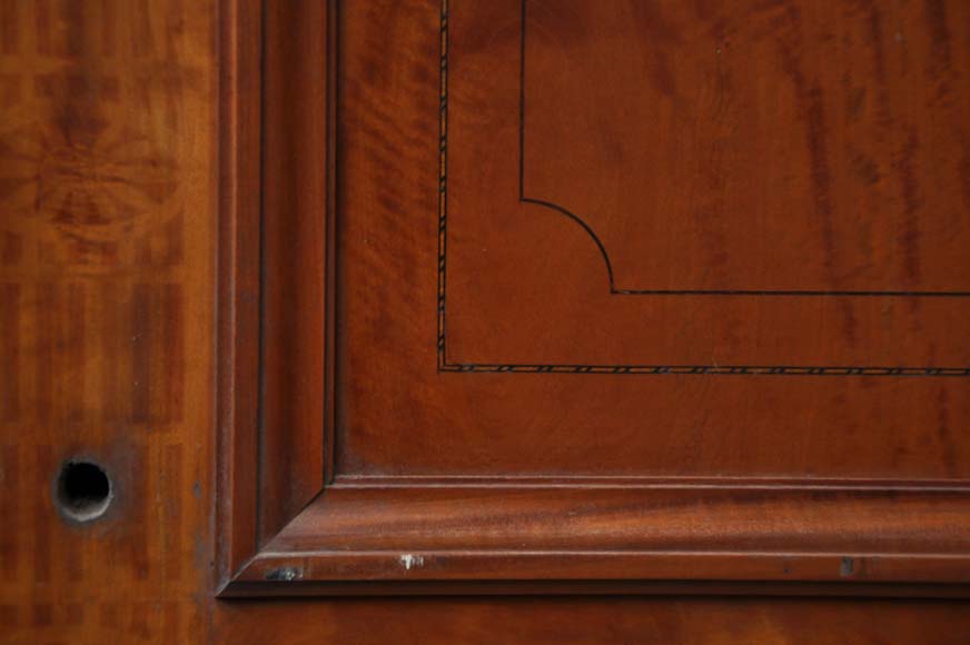 烤漆桃心木嵌丝装饰双扇门和两只单扇门-4
