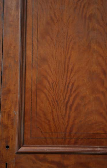 烤漆桃心木嵌丝装饰双扇门和两只单扇门-9