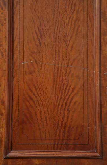 烤漆桃心木嵌丝装饰双扇门和两只单扇门-12
