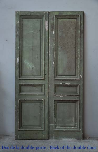 烤漆桃心木嵌丝装饰双扇门和两只单扇门-13
