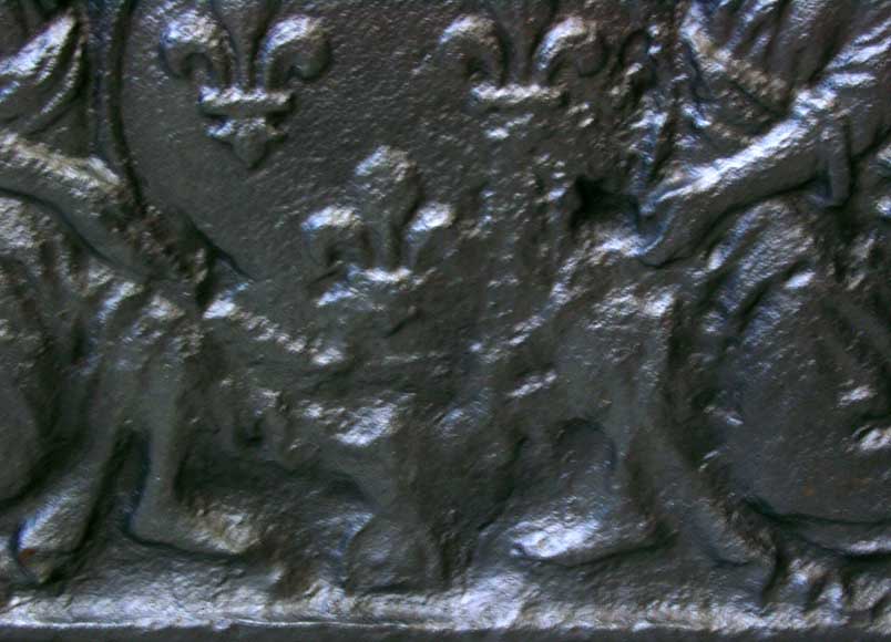 1690年古董壁炉炉板铸件-3