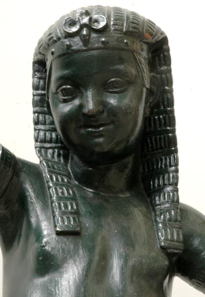 埃及女孩造型铸铁烛台-1