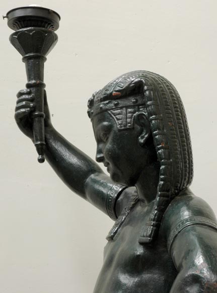 埃及女孩造型铸铁烛台-2