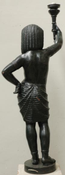 埃及女孩造型铸铁烛台-9