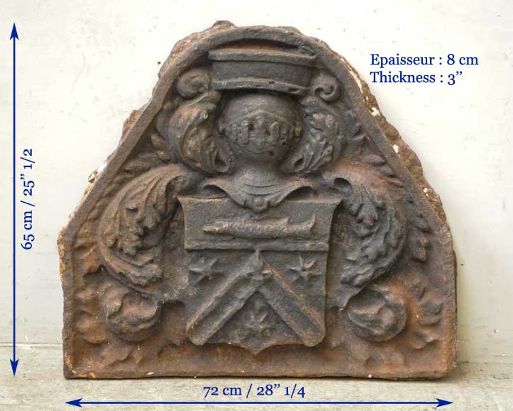 格雷蒙威尔-布雷戴尔家族纹章图案壁炉膛板-6