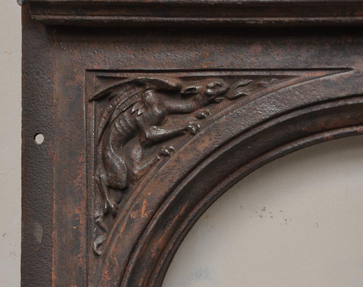 拿破仑三世风格奇形异兽装饰壁炉内衬-10