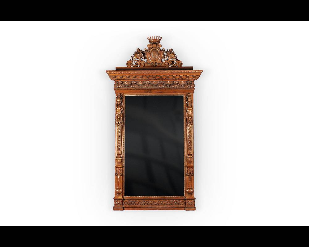 米开朗琪罗·古根海姆 : 胡桃木雕刻镜框-0