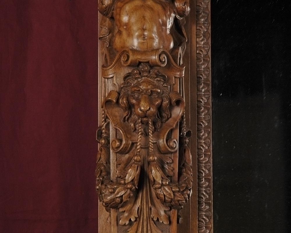 米开朗琪罗·古根海姆 : 胡桃木雕刻镜框-3