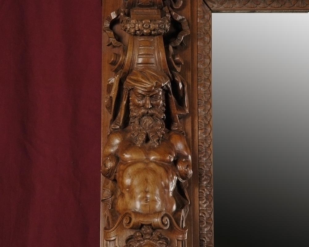 米开朗琪罗·古根海姆 : 胡桃木雕刻镜框-7