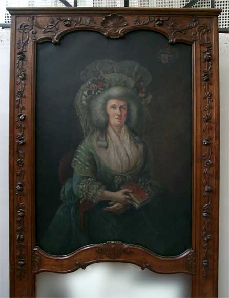 橡木壁炉及橡木护墙板（女士画像）-8