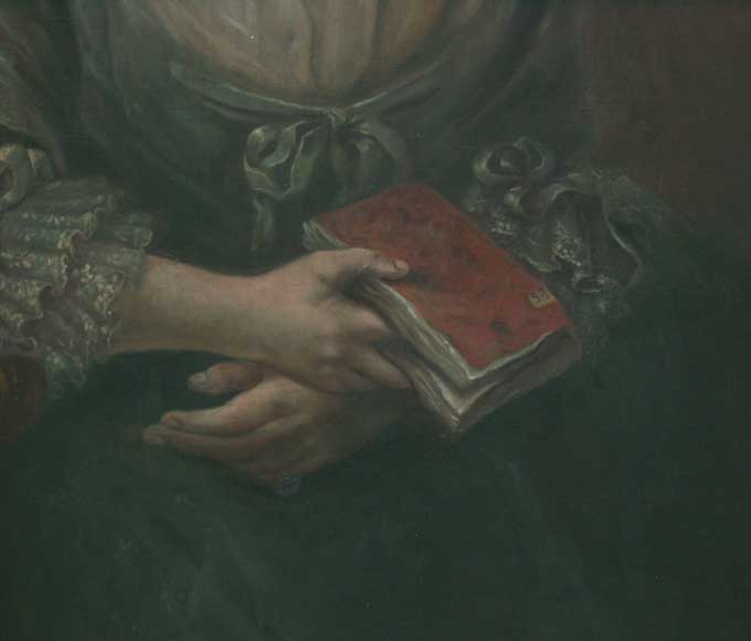 橡木壁炉及橡木护墙板（女士画像）-13