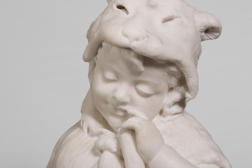 “小时候的赫拉克勒斯“ 雕塑大理石 约1880年-3