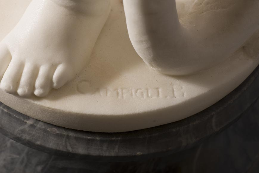 “小时候的赫拉克勒斯“ 雕塑大理石 约1880年-7