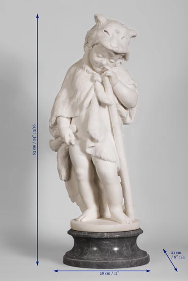 “小时候的赫拉克勒斯“ 雕塑大理石 约1880年-10