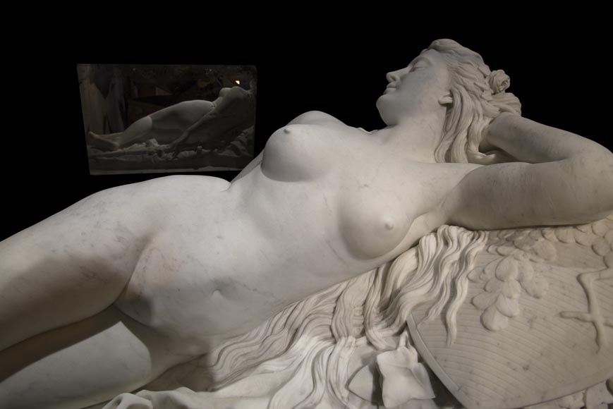 “阿尔米德之梦”，阿曼德·德西雷·霍诺雷·巴雷创作的卡拉拉大理石的华美雕像，1878年世界博览会中展出-4