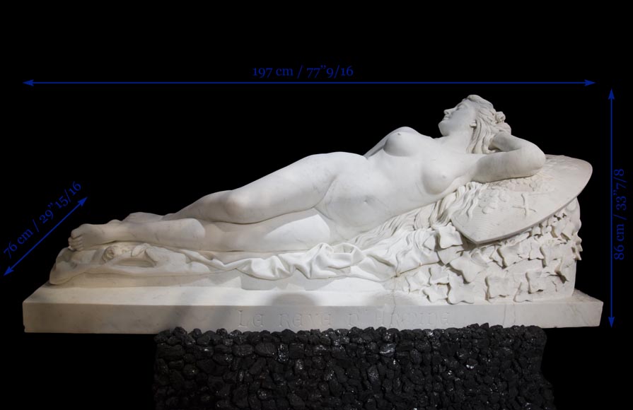 “阿尔米德之梦”，阿曼德·德西雷·霍诺雷·巴雷创作的卡拉拉大理石的华美雕像，1878年世界博览会中展出-13