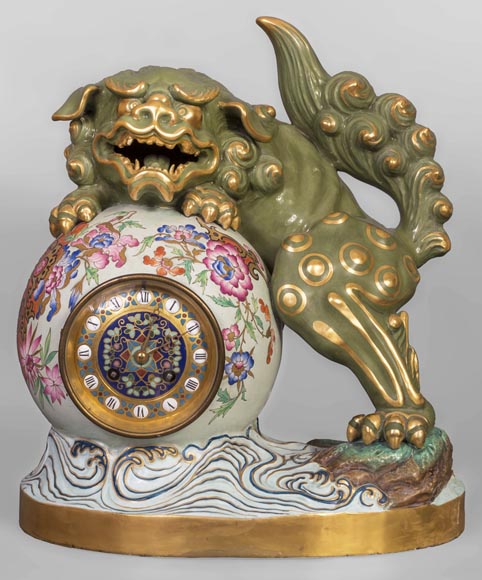 日式风格石狮摆钟-0